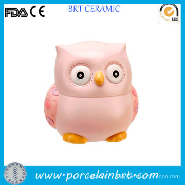 New Design Unique Owl Shaped Ceramic Coin Saving Bank